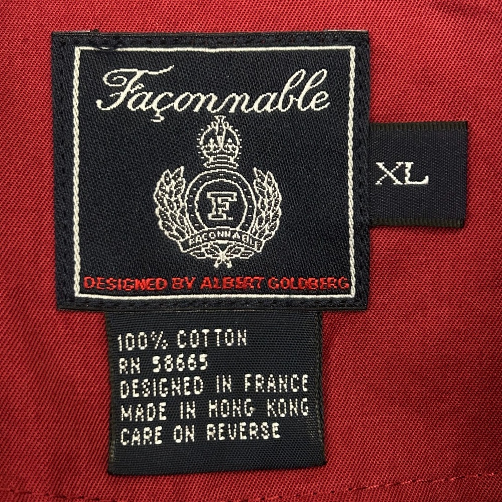 Faconnable Red Button Down - Picture 5 of 6